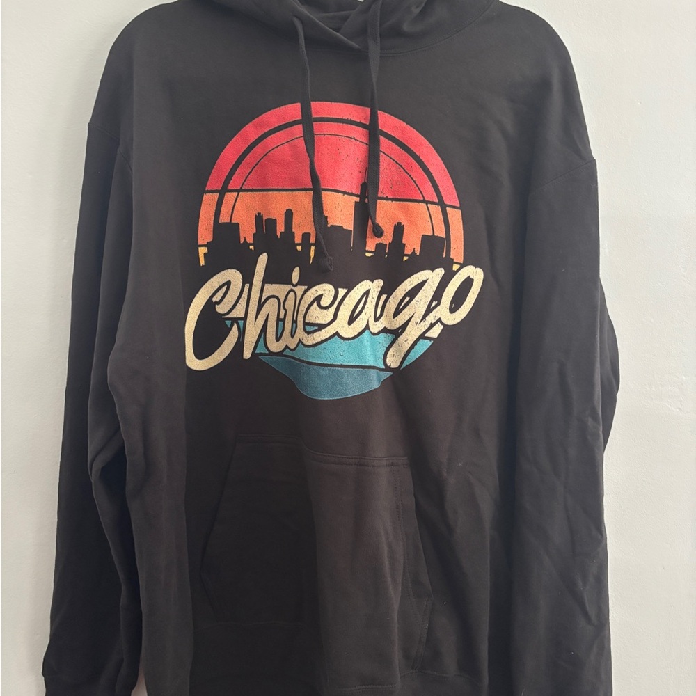 Chicago Skyline Black Hoodie